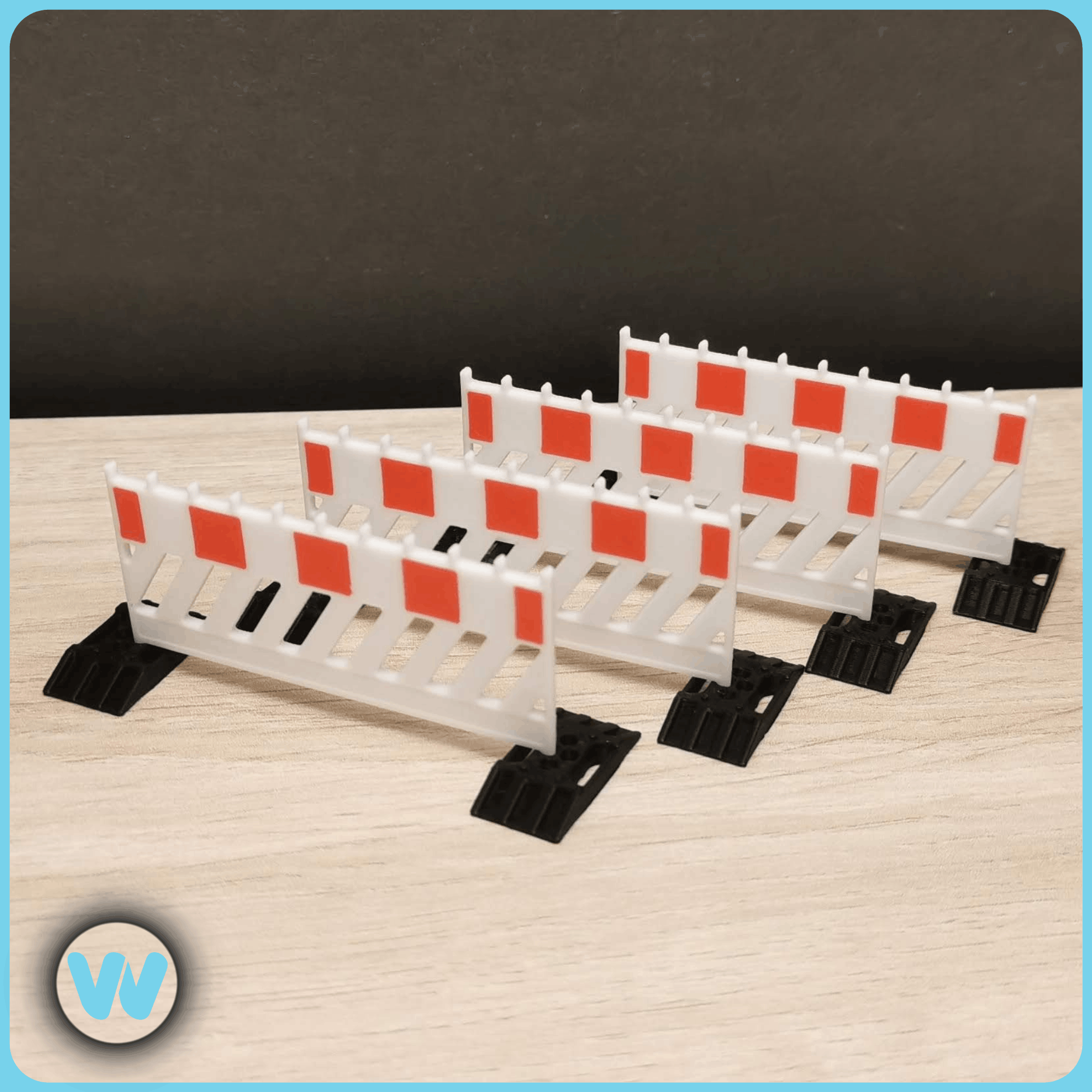 1:32 2m Absperrschranke links 4er-Set